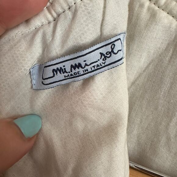 MI MI SOL | Cream Dress with Grosgrain Collar and Hand braided Lattice | Size 6 - Picture 10 of 12